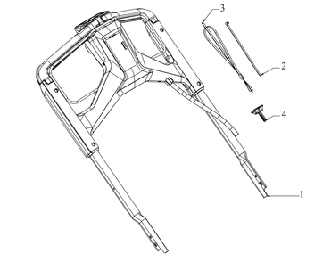 Handle Panel Diagram and Parts List for SCP21E (18AEB9C5B10)(2021) Cub Cadet Lawn Mower